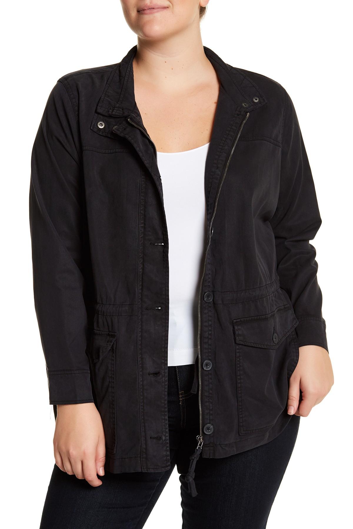 Lucky Brand Utility Jacket (plus Size) in Black Lyst